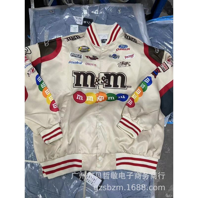 Herren Oversized Streetwear Motorradjacke Mit Stickerei Patchwork Lässige Radsport Oberbekleidung