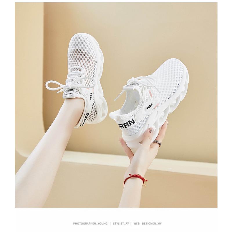 Cut-out Mesh Shoes, Athleisure Women's Shoes, Breathable Mesh Women's Singles, Coconut Shoes