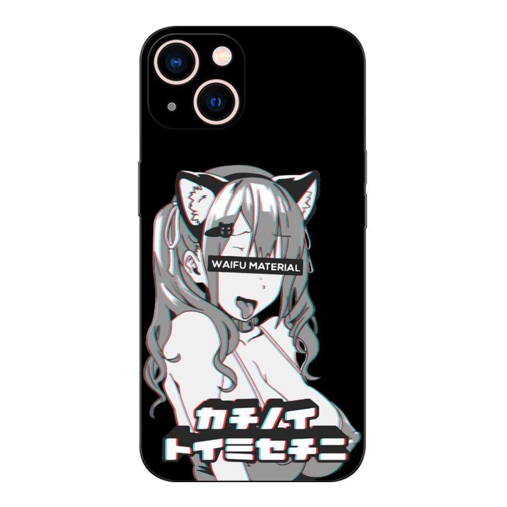 Schwarze TPU-Hülle für Motorola Edge 20 Lite Pro 2021 S Moto E20 E30 E40 E7 4G G 5G Plus Waifu Girl Anime