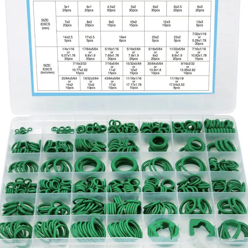 36 Size 595Pcs Air Conditioning O Ring Assortment Kit Durable Rubber Seals for Home & Auto AC Repair Maintenance Tools