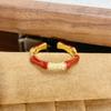 Medieval Vintage Country Tide Wind Bamboo Series Open Ring Stacked With Zircon High-End Sense Niche Index Finger Ring Woman