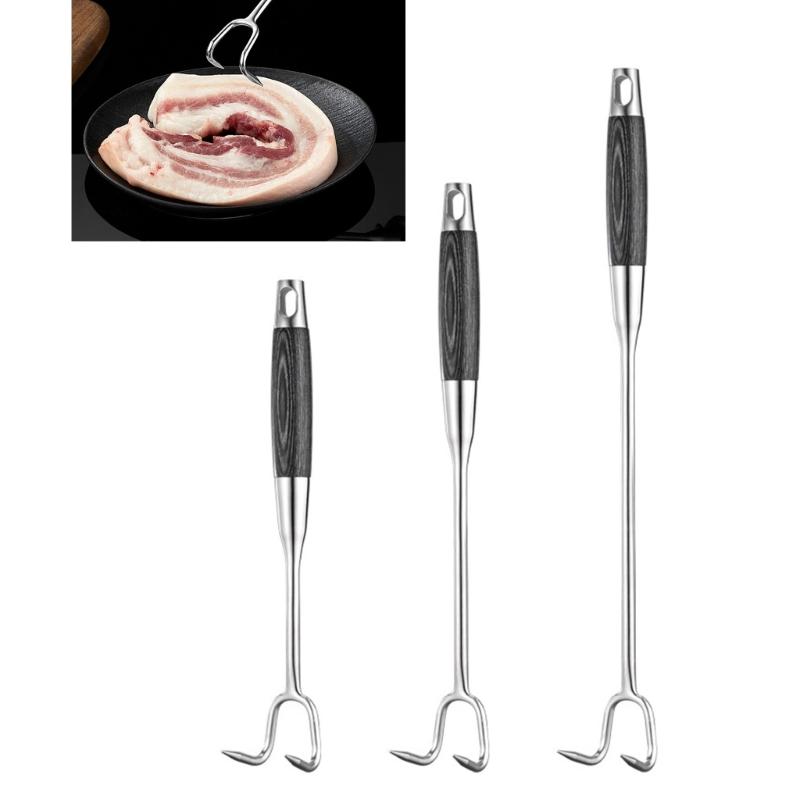 Hak do pieczenia mięsa Hak do mięsa wieprzowego Profesjonalny hak do mięsa kuchenny Hak do obracania żywności Materiał ze stali nierdzewnej do gotowania