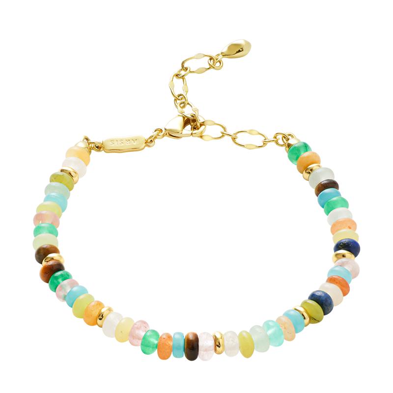 Arsis Secret Garden Rainbow Charm Beaded Bracelet