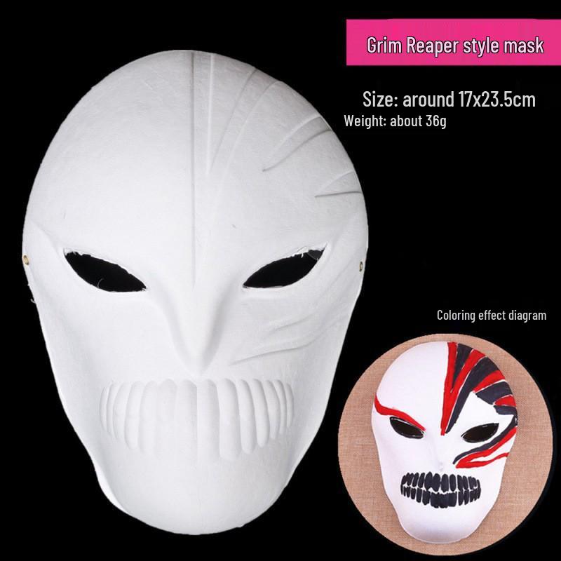 Hand-Painted Ball Face Mask: DIY Paper Pulp Animal Mask for Men & Women, Peking Opera Style