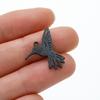 Set of 5 Cute Stainless Steel Hummingbird Pendants - Korean Style Spring/Summer DIY Accessories