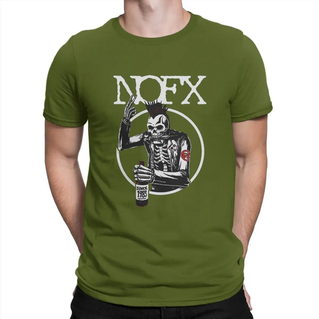 Music T-Shirt N-Nofx Novelty 100% Cotton Tee Shirt O Neck Short Sleeve T Shirts Gift Idea Clothes Unisex