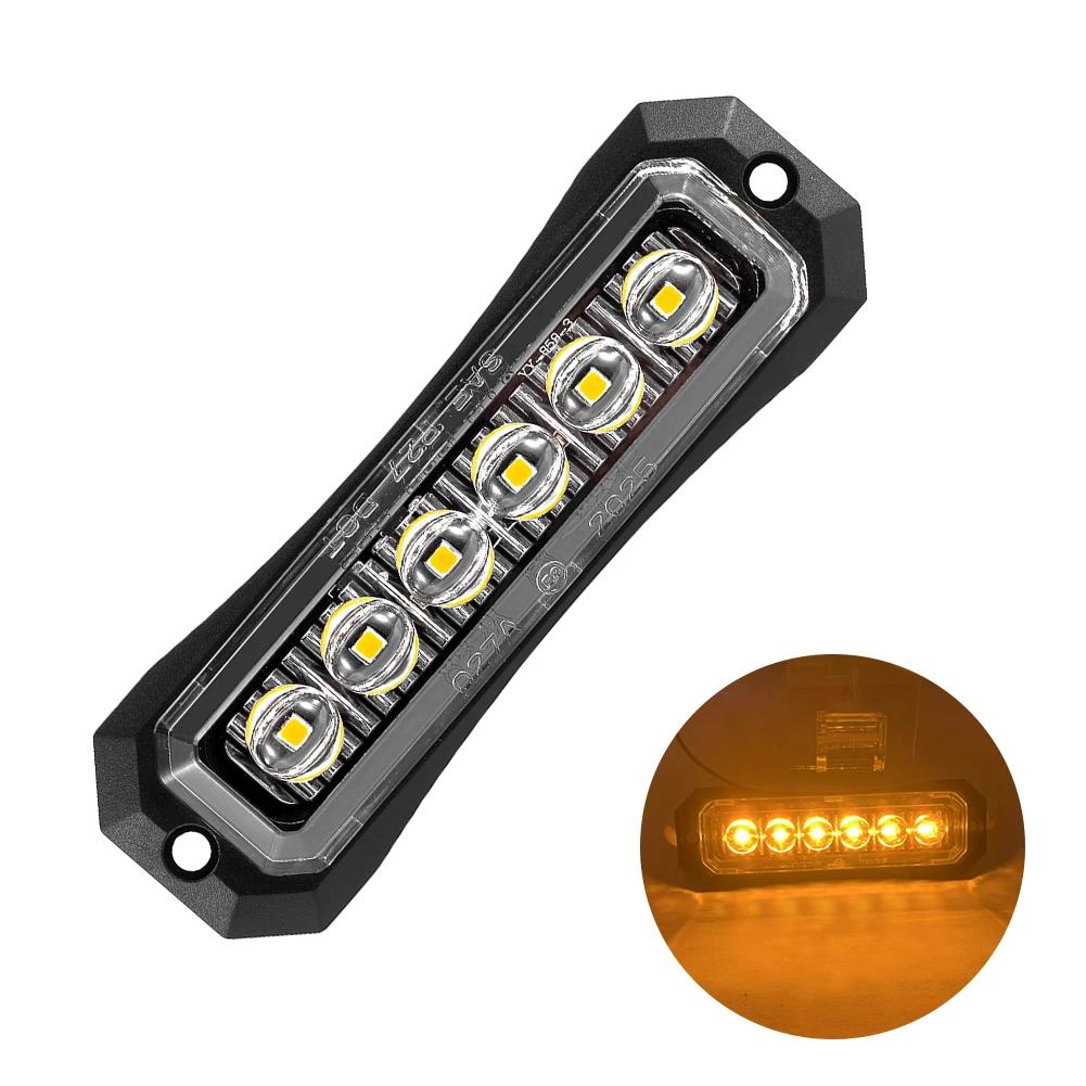 12v/24v Trailer Truck Side Marker Lights 2/4/6 LED Truck Grill Lights Position Lights Sealed Smoked Red LED Lights For Trucks