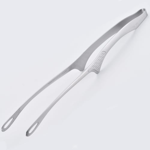 Hirosho Senbudo All Stainless Steel Handy Tongs with Feet, Medium