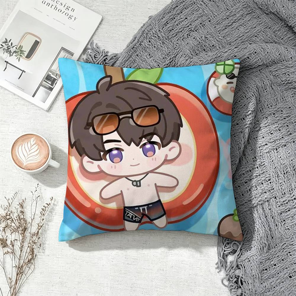 Cute Love and Deepspace Caleb Square Double-Sided Printed Pillow Case Sofa Cushion Cover Bedroom Bedside Decor
