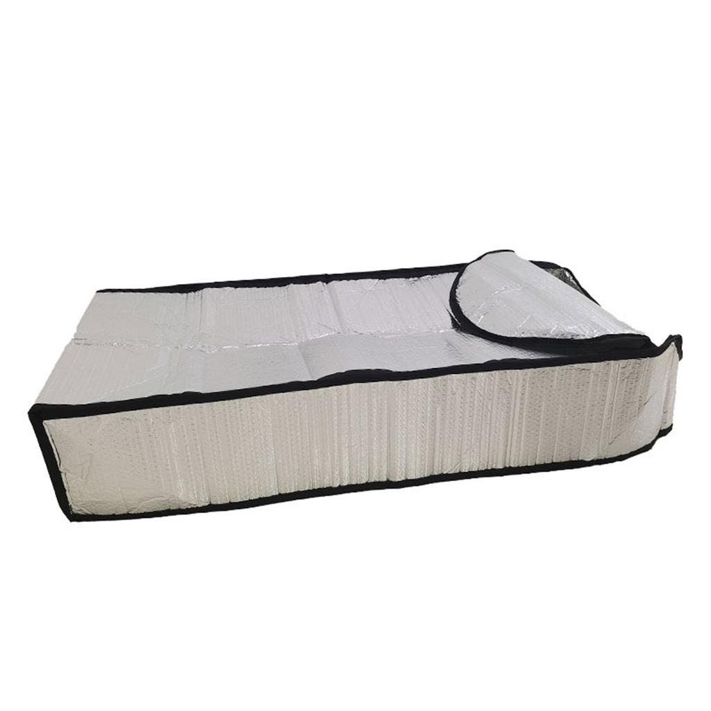 Double Side Aluminum Film Attic Door Insulation Cover Heat Retentive Zippered Attic Stair Insulators Pull Down Tent