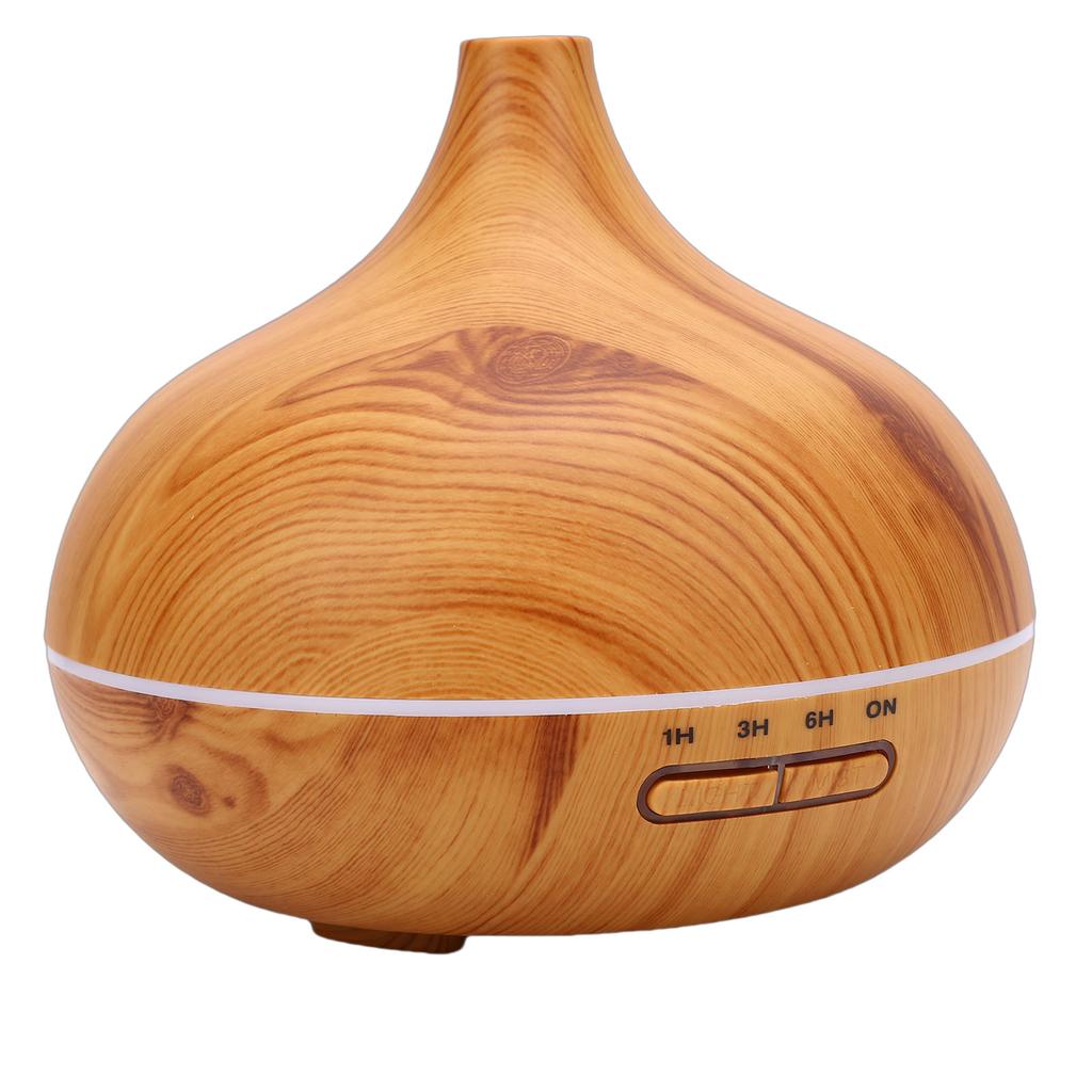 550ml Aromatherapy Diffuser Humidifier Silent Wood Grain USB Plug In Humidifier with Remote Control
