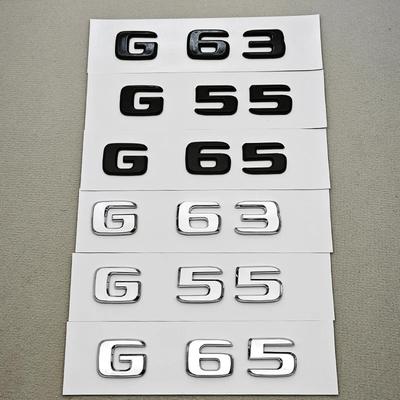 3D ABS Car Letters Logo G55 G63 G65 Sticker Rear Trunk Badge Emblem Decals For AMG G55 G63 W463 Auto Accessories
