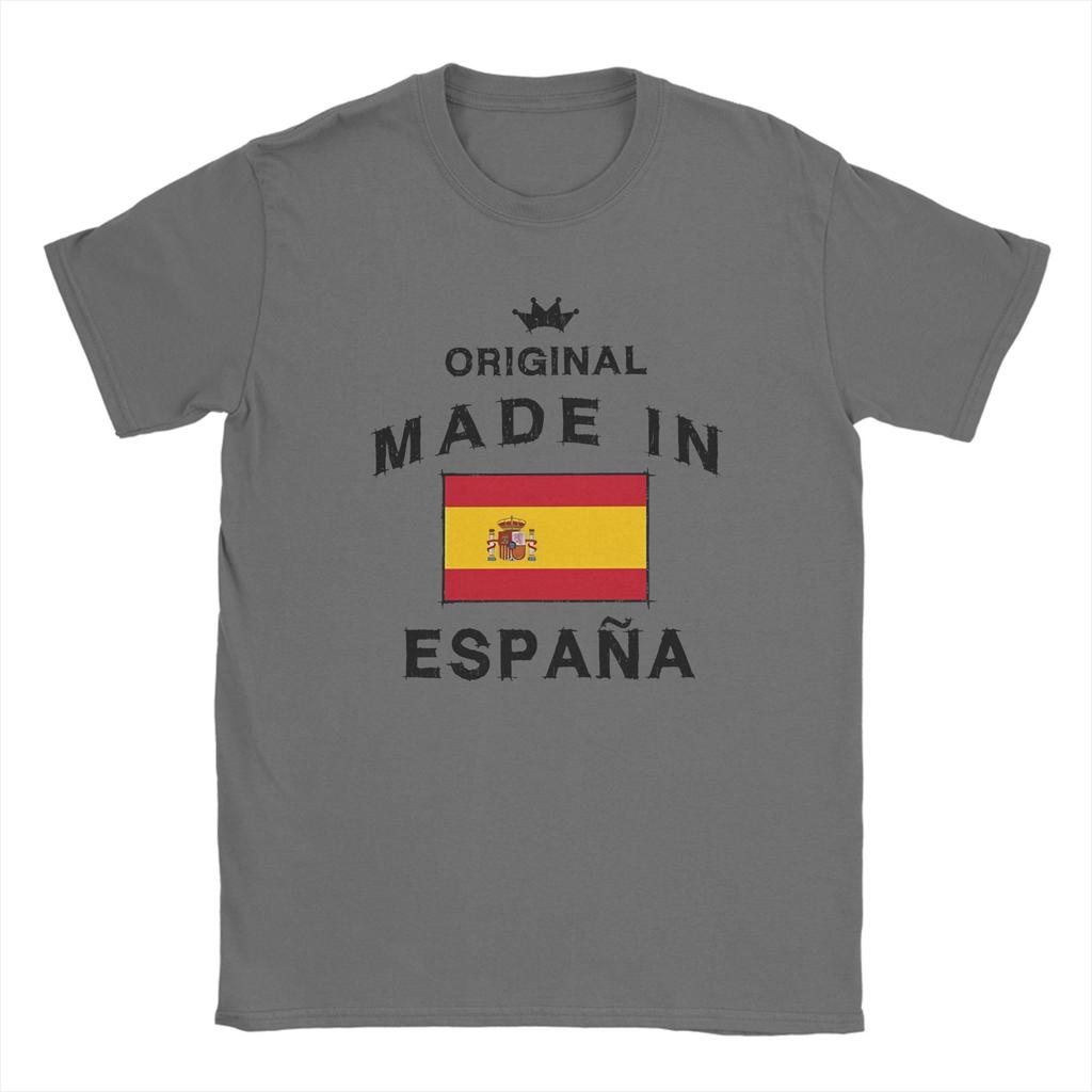 Spain Spanish Map T Shirt Summer Trendy Cool TShirts Men Cotton Crew Neck Oversized Clothing Short Sleeves Vintage Tshirt