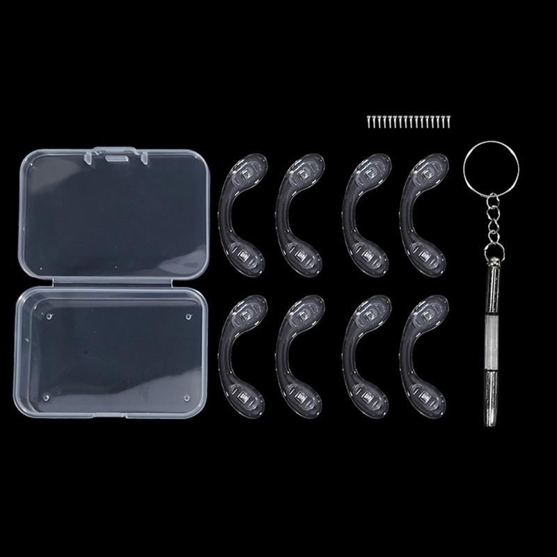 5/8Pcs U Shape Silicone Eyeglass Nose Pads Anti Slip Soft Comfortable Glasses Accessories For Sports Daily Use
