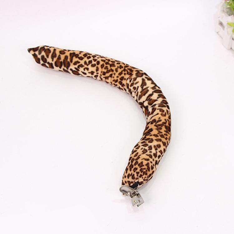 Animal Print Cats Ears Headband Matching Tail Set Breathable Roleplay Gear Costume Accessory For Cosplay Enthusiasts
