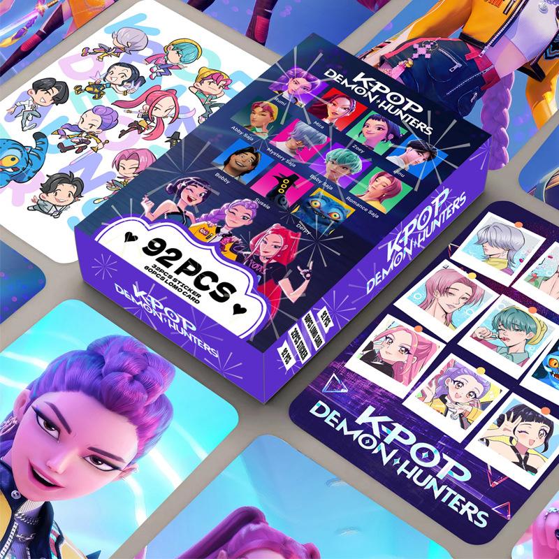 K-Pop Demon Hunter Girl Group Holographic Cards - 92-Piece Anime Collectible Set For Fans Of K-Pop Merch/Trading Card Games
