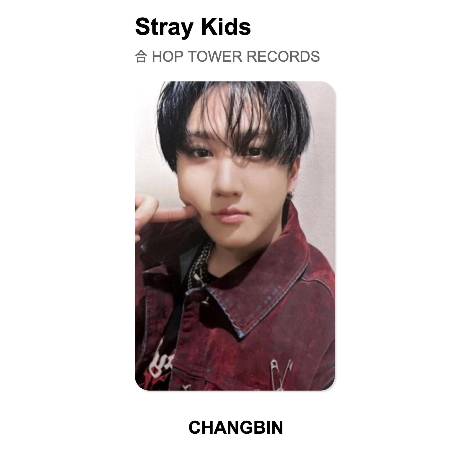 Stray Kids HOP TOWER RECORDS Official Photocard CHANGBIN