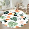Monstera Leaf Round Floor Mat Suitable for Dining Room Living Rooms Bedrooms Decorate room Anti-slip Round Rug Decorate Offices