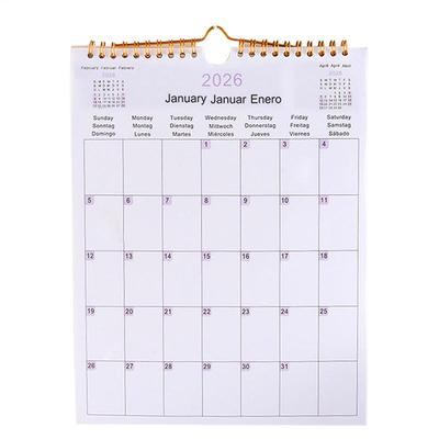 2025 Calendar 2025-2026 Calendar Planner Multilingual Coil Planner Agenda Organizer Scheduling For Home Office School Classroom