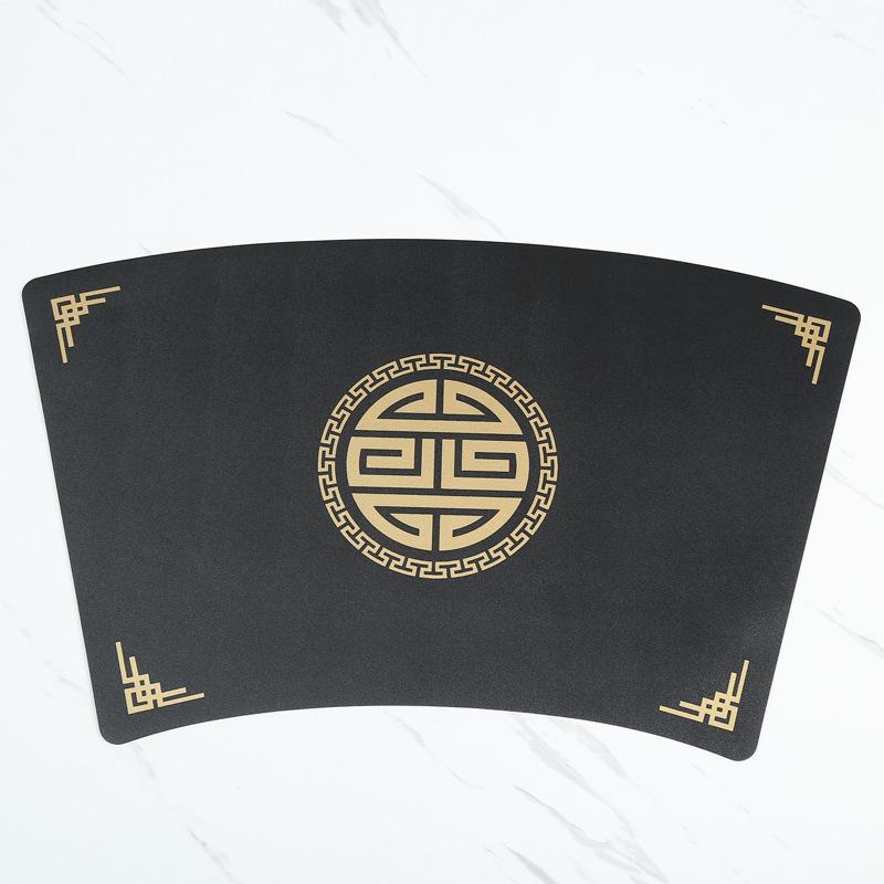 Wind table mat Placemat Leather Western food mat Water and oil insulation mat Household bowl coaster Dining table mat