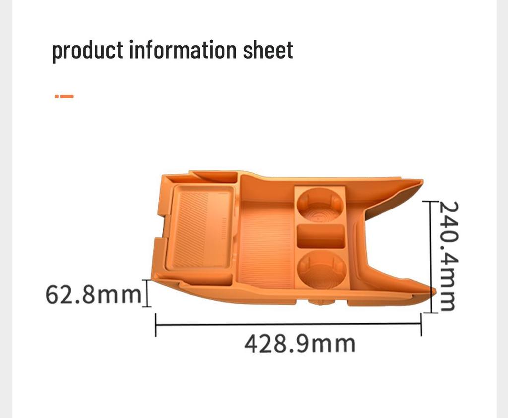 Wey Gaoshan Center Console Organizer for 25 Models: 7/8/9 Series Car Interior Storage Accessory