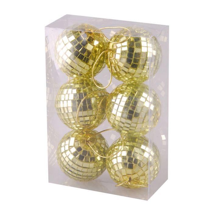 Set de 6 boules miroir 6 cm