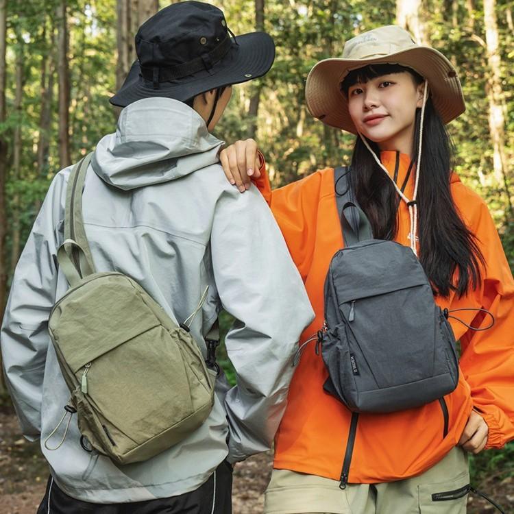 Convertible Sling Backpack Lightweight Nylon Crossbody Bag Large Capacity Travel Daypack Single Shoulder Hiking Backpack Unisex