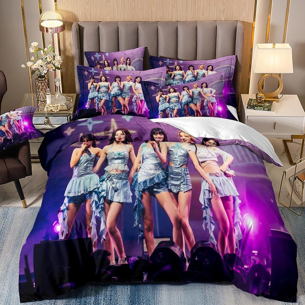 Girl Group Gidle Bedding Sets Duvet Cover Pillowcase Adult Boy Girl Bedroom Decoration Children Gift Single Double Size