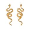 European American Twisted Snake Earrings Light Luxury Exquisite Zodiac Snake Animal Earrings For Women Trendy Fashion Jewelry