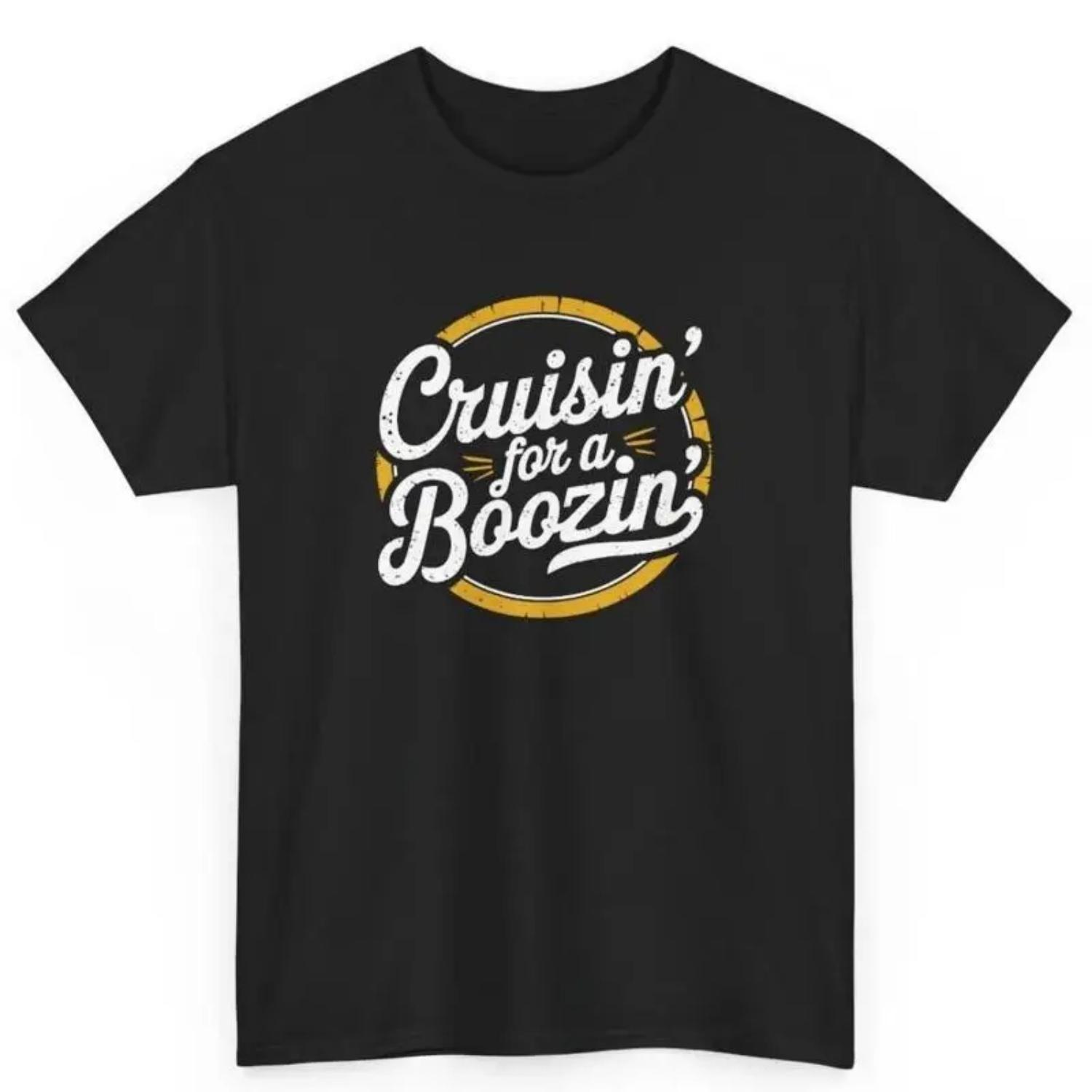 

Cruisin For A Boozin Drinking Party Alcohol Lover Cotton T Shirt S чёрный