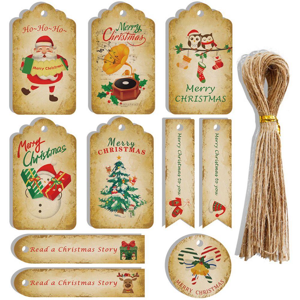 Materiale de împachetat Moș Crăciun Hârtie Kraft Ambalare pentru cadouri Etichetă de Crăciun Etichete de Crăciun Etichete agățate