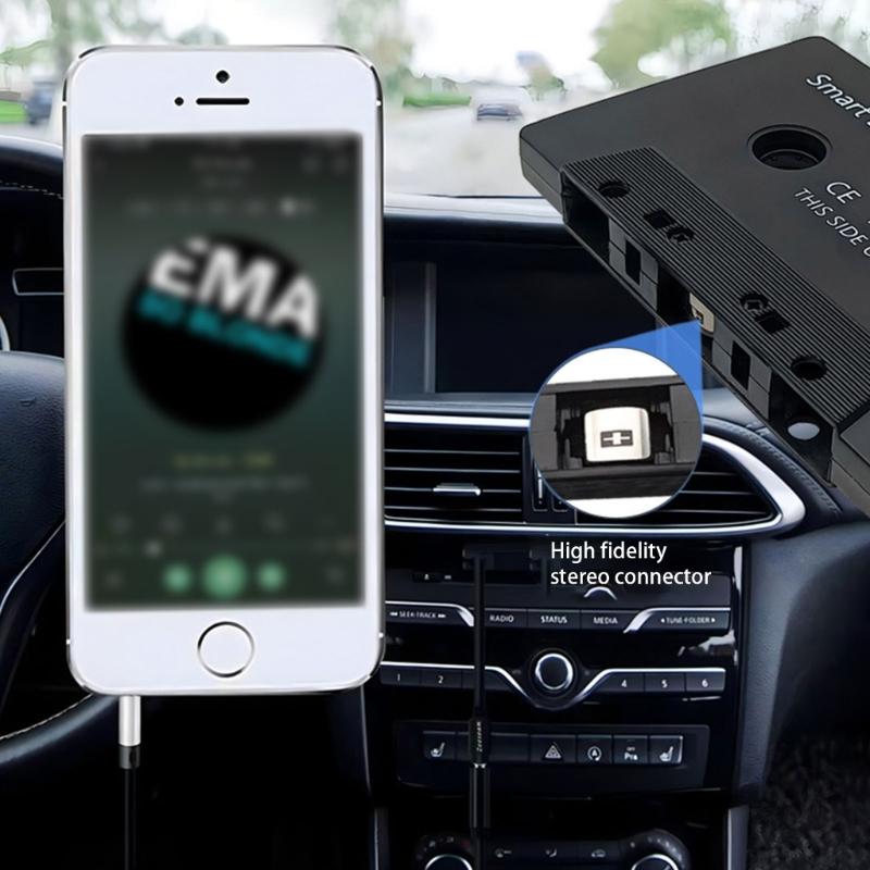 Classical Car MP3 Cassette Adapter, Bluetooth-compatible 5.1 Music Streaming, Builts In Microphone for Call