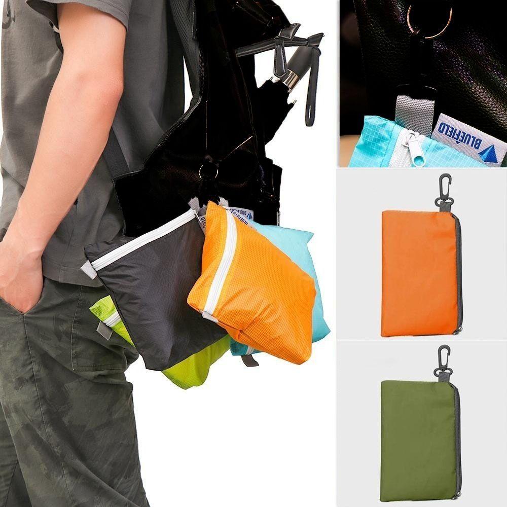 10 colors Outdoor Waterproof Bag with Hook Zipper Pocket Pouch Camping Hiking Storage Bag