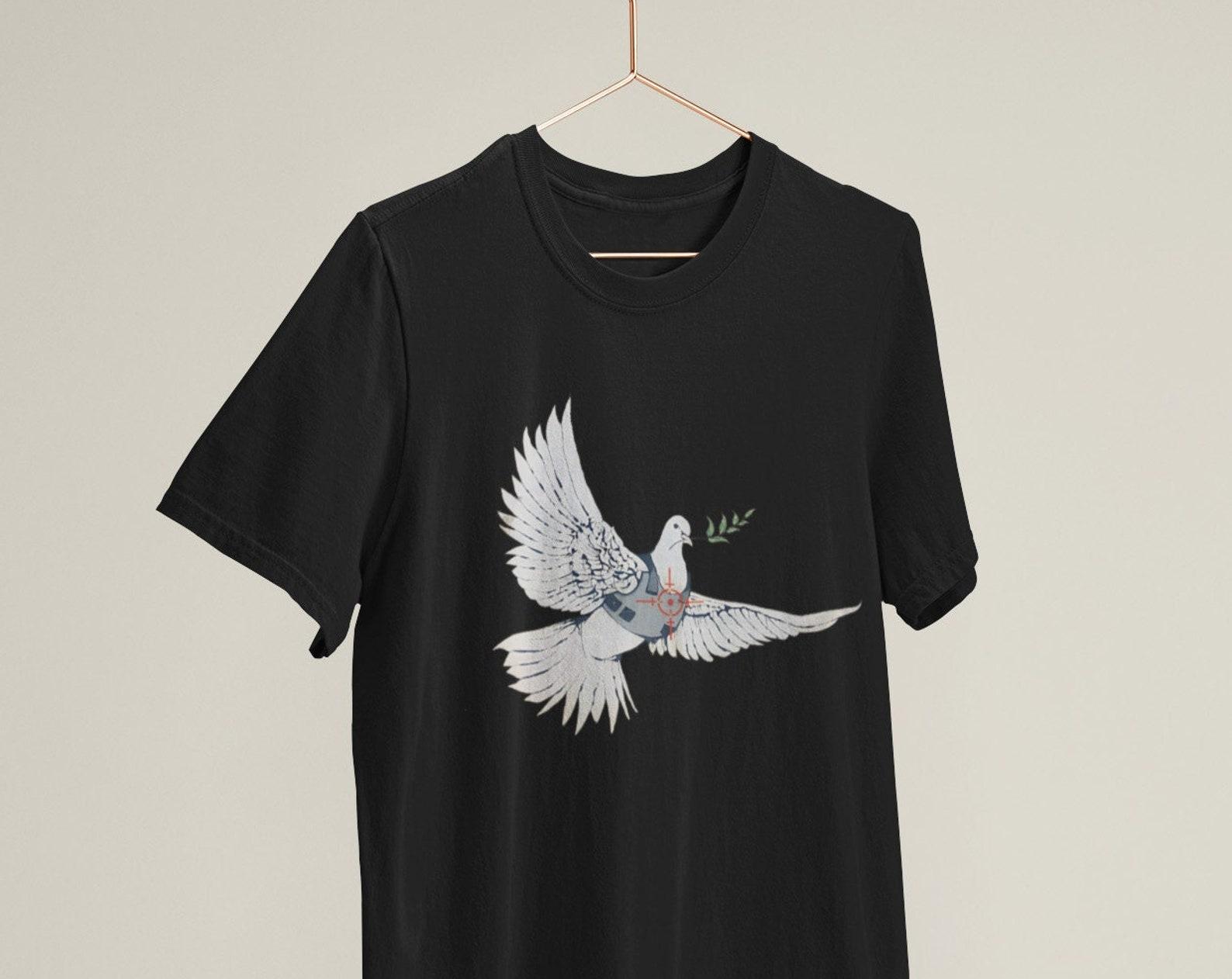 Banksy Peace Dove T shirt: Bulletproof Vest Graphic Tee S