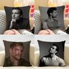 Super Star HHenry Cavill Cushion Cover Natural Linen Organic Fabric DoubleSided Printing Room Sofa Decor Pillow Case