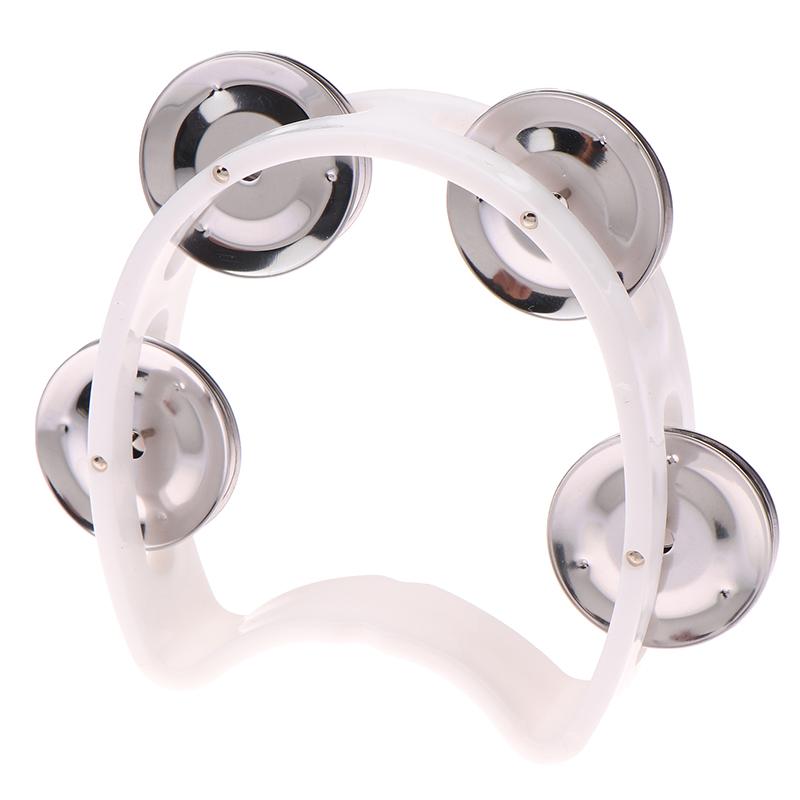 Kindergarten Hand-Held Tambourine Metal Bells Plastic Rattle Ball Percussion Ktv Party Kids Game Toy Musical Instrument