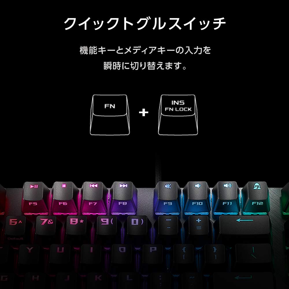ASUS USB Gaming Keyboard X802 STRIX SCOPE Quick Toggle Switch TKL/SV/JP FPS-oriented [Silver Axis]