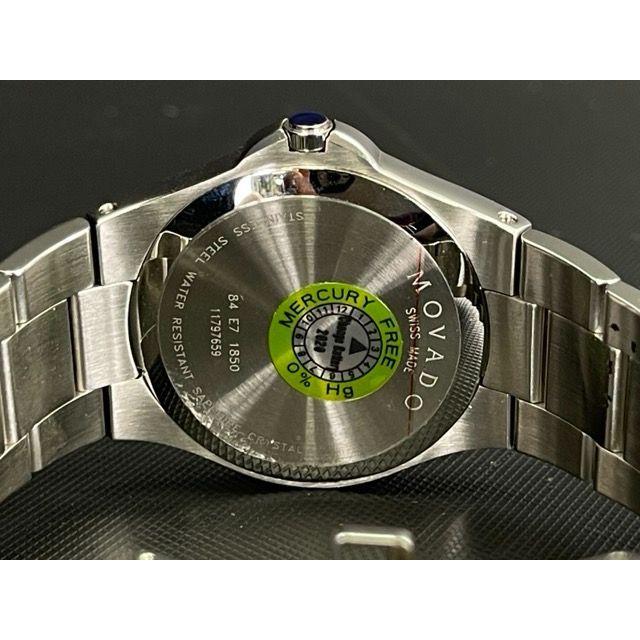 Used Exhibition Guaranteed Operation MOVADO 84 E7 1850 Movado Stainless Steel Case Watch Black Dial Men's SWISS MADE / 300838