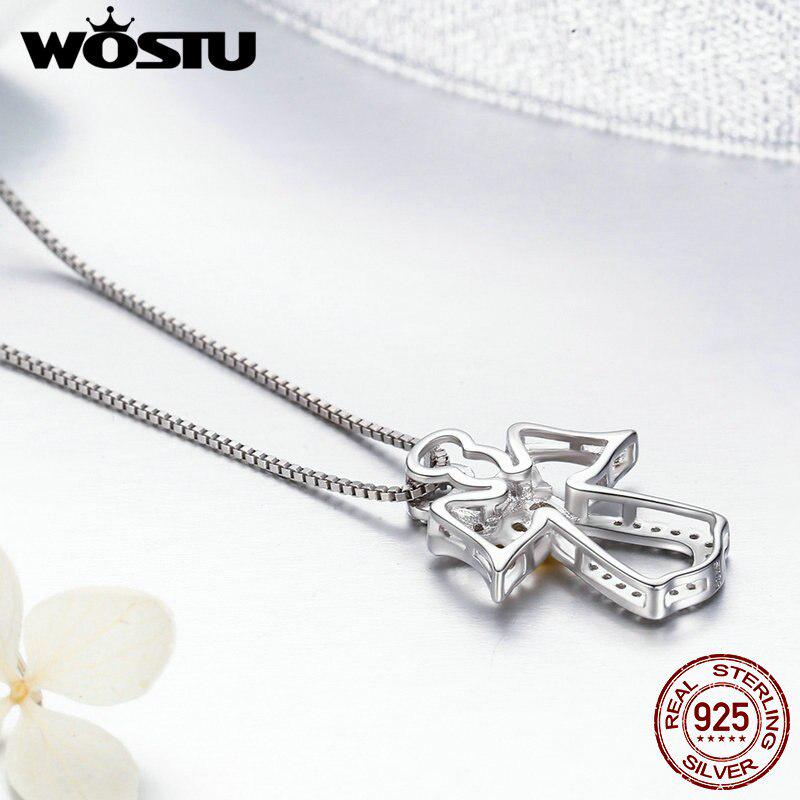 Morella Collana Donna in Acciaio Inox 70 cm con ciondoli con Ali di Angelo in Sacchetto di Velluto