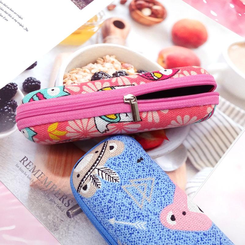 Cartoon Eyewear Cases Sunglasses Box Glasses Pattern Eyewear Box Zipper Closure Simple Style Portable Eva Glasses Protective Box