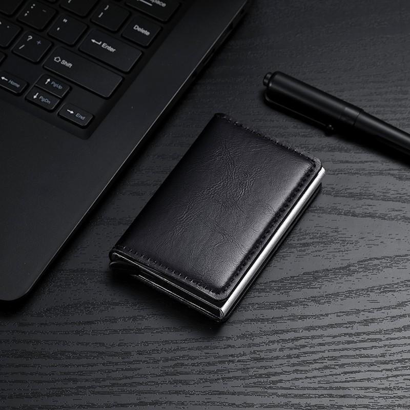 Men's Anti-Theft Magnetic Aluminum Card Holder Wallet