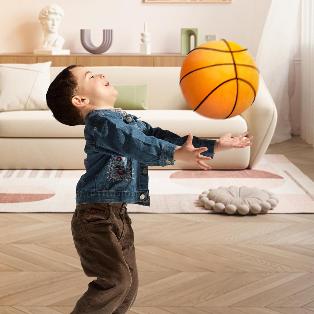 Basketball Plush, 11.8" Soft Basketball Stuffed Throw Pillows, Fluffy Cute 3D Stuffed Ball Indoor Plushies Decoration, Games Sports Toy Gift for Boys