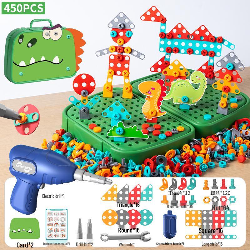 Kids' Electric Drill DIY Toolbox: Educational Screw-Tightening & Repair Toy for Boys and Girls