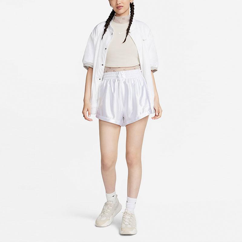 New Nike Casual Shorts Women's White FQ0699-100