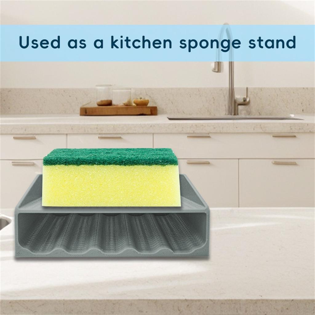 3D Printed Kitchen Sponge Holder And Bathroom Soap Holder Keeps Water Dry And Growth