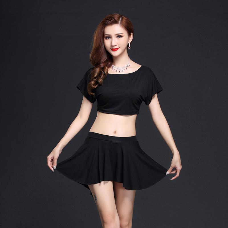 

2025 New Modale Belly Dance Practice Suit Summer Set Women s plus Size Short Skirt Dance Performance Exercise Clothing M