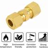 Brass Brass Compression Fitting Straight Straight Coupling Coupling Tube Fitting Connector