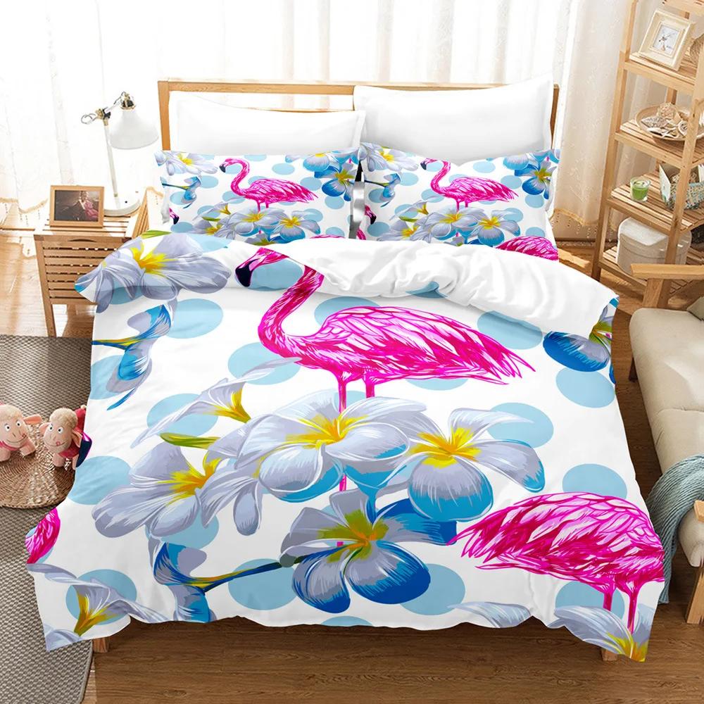 Flamingo Comforter Bedding Sets Winter Duvet Cover Sets Kids,twin Full Queen King Bedroom Set Home Textile Housse De Couette