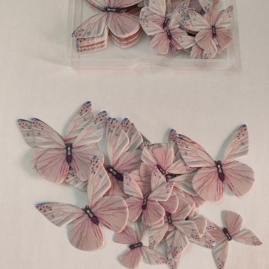 72 ks jedlých motýlů, dekorace na dort, oplatkové papírové motýly na dorty, muffiny, dezerty, narozeninové, svatební, večírkové potřeby