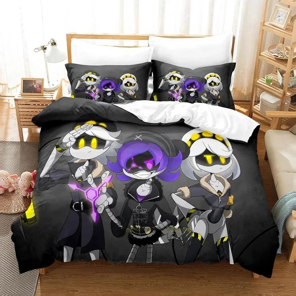 Fashion 3D Printing  Anime Murder Drones Bedding Set Cartoon Three-piece Set Adult Kid Bedroom Duvet Cover Sets  Home Textiles